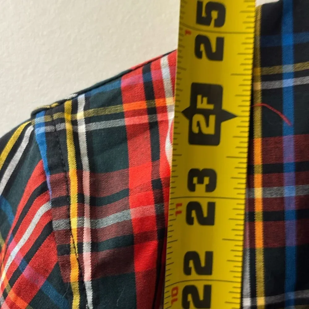 J. Crew Slim-fit stretch cotton poplin shirt in Stewart tartan size 4. Preppy